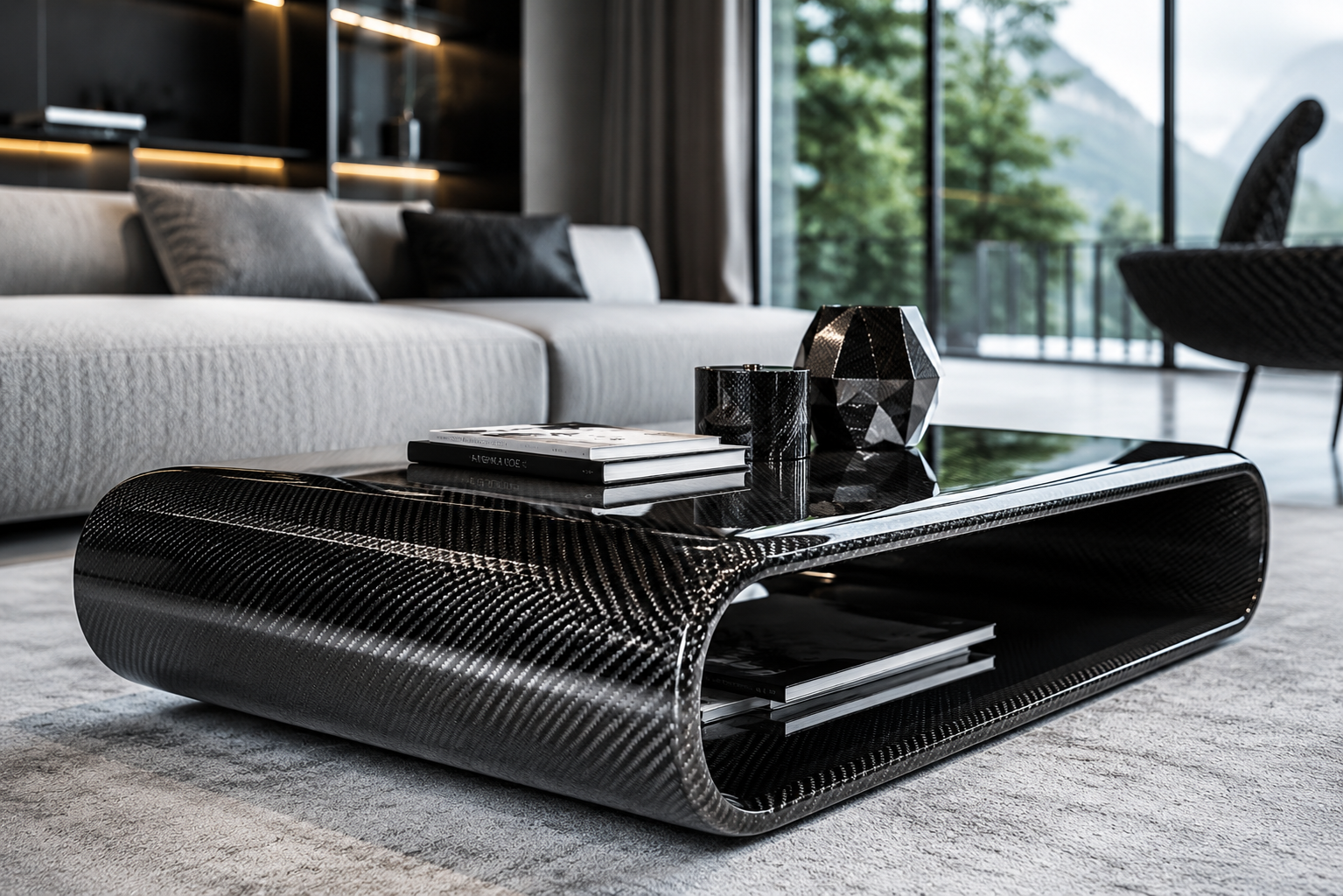 Arredamento design in fibra di carbonio